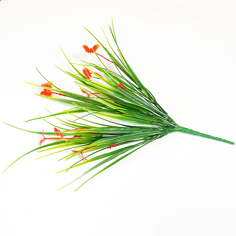 仿真花 勿忘我盆景套装 栅栏花套装 阳台绿植 办公室摆放花卉