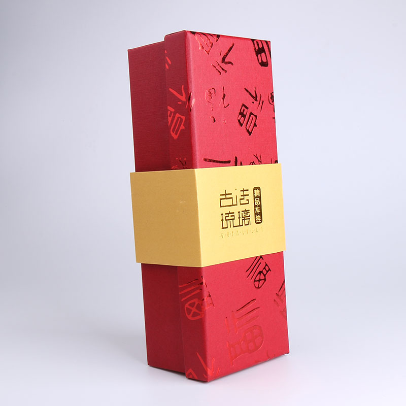 現貨批發紅色福字精品禮盒專用天地蓋包裝盒定制LOGO 挂件禮品盒
