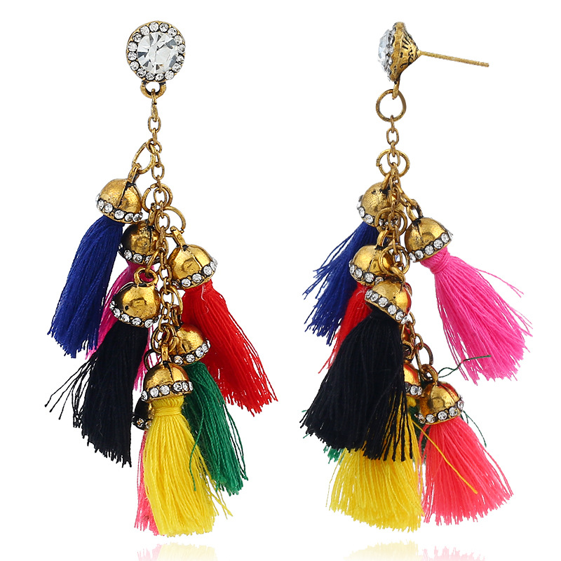Occident and the United States alloy Drip oil earring (Ancient gold - color)NHKQ1154-Ancient gold - color
