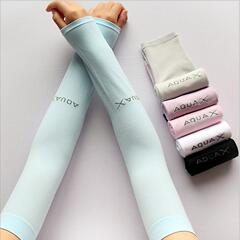 Factory's Running Man Same as South Korean Men and Women Long Ice Silk Sunscreen Sleeve Socks for Cycling and Driving Arm Guards