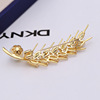 Fashionable golden brooch, demi-season accessory lapel pin, city style, simple and elegant design