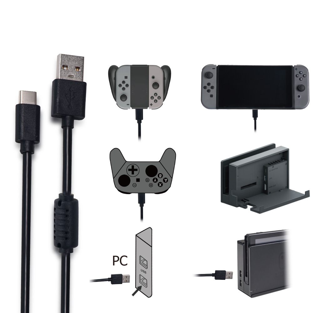 Suitable for Nintendo switch game console charging line TYPE C data line 1.8 meters lite fast charging line NS
