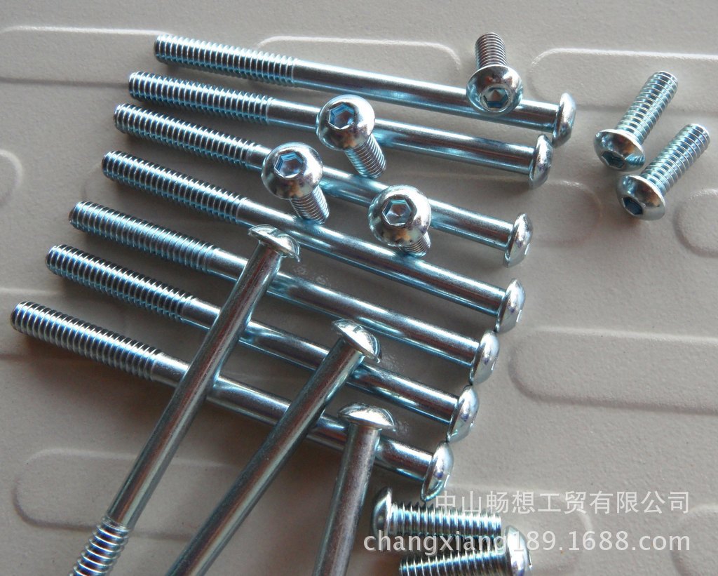 圆头内六角英制螺丝ANSI 1/4-20盘头内六角螺栓 半圆头内六角螺钉