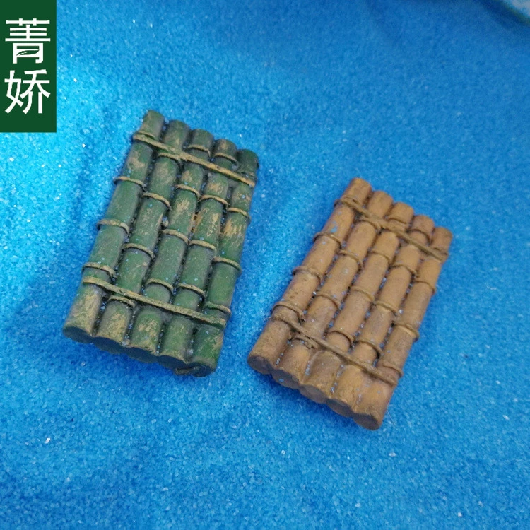 Jingjiao мини бамбуковый плот микро пейзаж ландшафтный дизайн аксессуары смола маленькие украшения фон реквизит