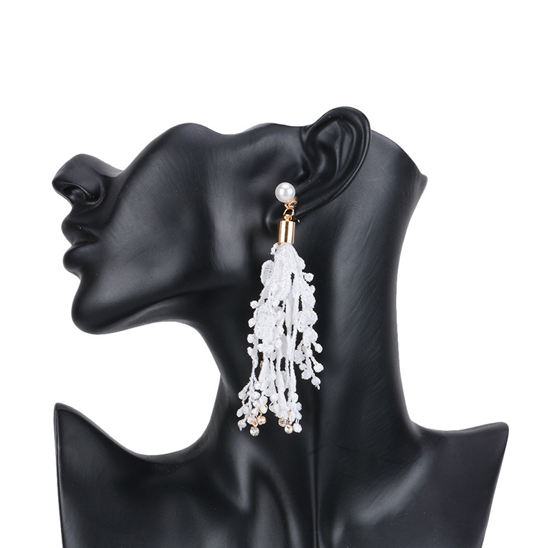 Geometric type pearlearring (black)NHWF2858-black
