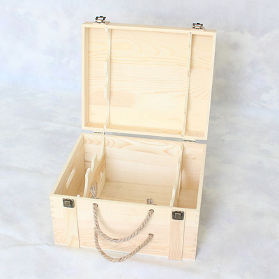 高档木质酒盒 松木六支装红酒盒 复古葡萄酒六只木箱6瓶装红酒定