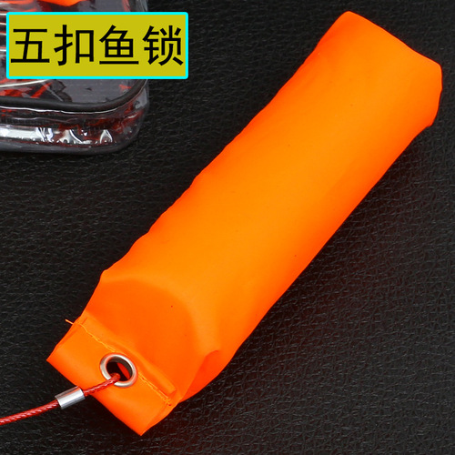 Stainless steel fish lock, fish lock, live fish buckle, skewered fish, 5 meters, 5 buckles, 10 meters, 10 buckles, fishing gear accessories