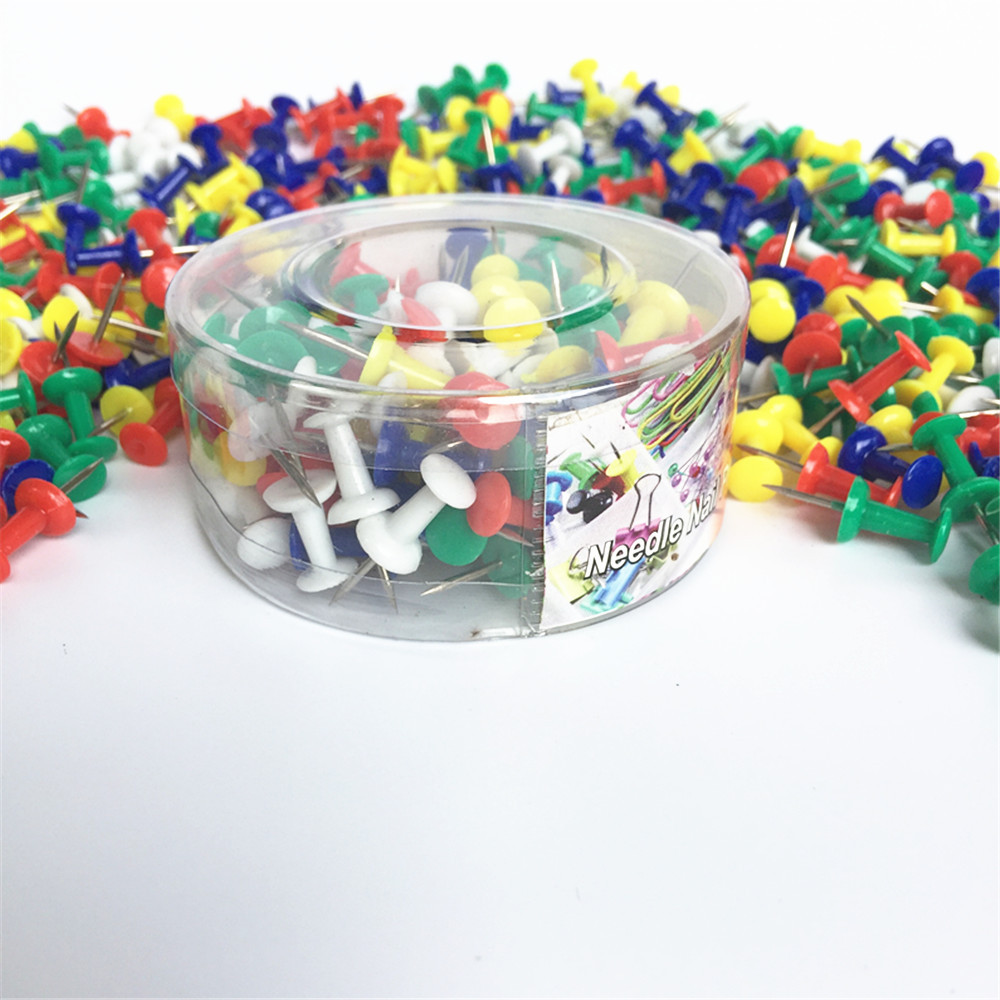 2019新款代发大头绘画办公图钉盒子装平头钉留言板软木墙钉工字钉|ru