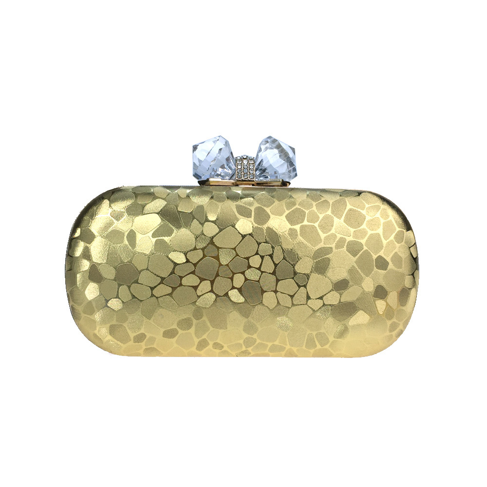 Túi clutch nữ dạ tiệc hoa satin thêu hạt bướm ngọc trai, tay cầm kim loại và dây đeo ngọc trai — Màu đỏ, Màu vàng, Màu bạc chi tiết 11