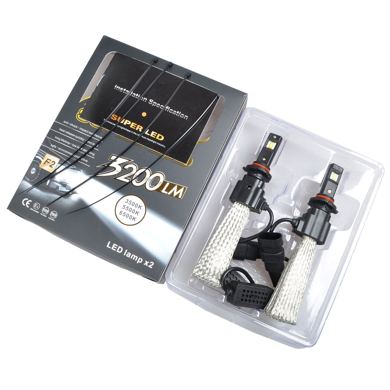 led大燈led前照燈LED汽車頭燈F2 led 9005大燈品牌車燈廠家批發