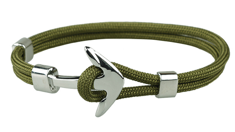 13g Weight Bracelets Classification Alloy, rope Chain Material 1 Piece Quantity Daily, Street Occasion Alloy, rope Material Anchor Pattern Men's Gender Layered Design Casual, Retro Style Casual Retro Anchor Alloy Rope Layered Men's Bracelets Men's Chain Bracelets 7