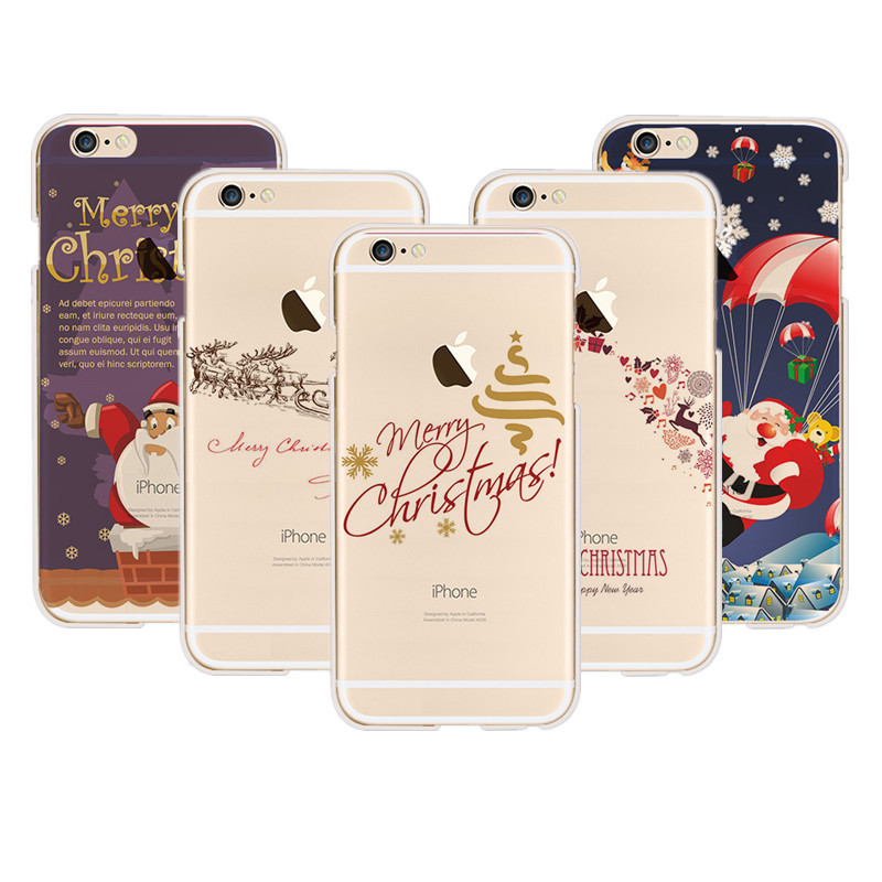 蘋果7手機殼 iPhone6/6s 透明彩繪聖誕萬聖節手機保護套 來圖定製