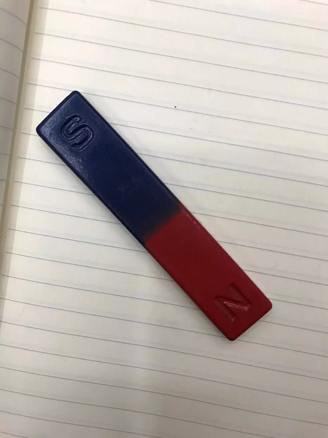 文具教学磁铁 实验吸铁石NS喷漆磁铁 U型南北极磁刚 100*20*7