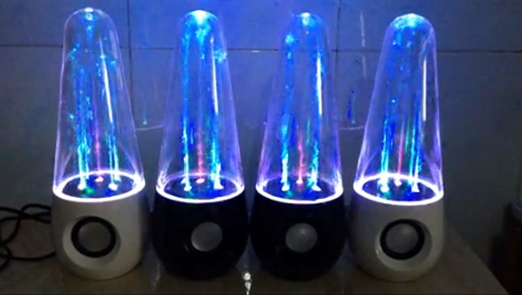 不倒翁喷泉喷水音响炫彩水舞音箱手机USB电脑音响