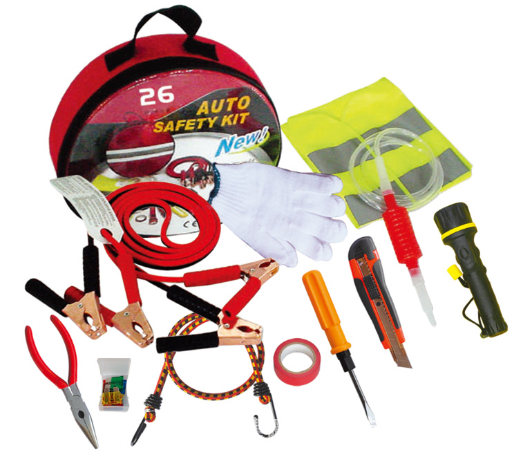 厂家供应19件套汽车应急工具包 客户车载应急工具组套