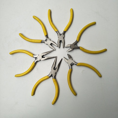Supply mini 5-inch pointed jaw, beveled jaw steel pliers, mini repair pliers, small pliers, spring pliers, Yuanhong Hardware