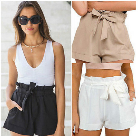 Casual High Waisted Shorts Summer Style Belted Design Comfortable Fit Perfect for Everyday Wear Wholesale Available