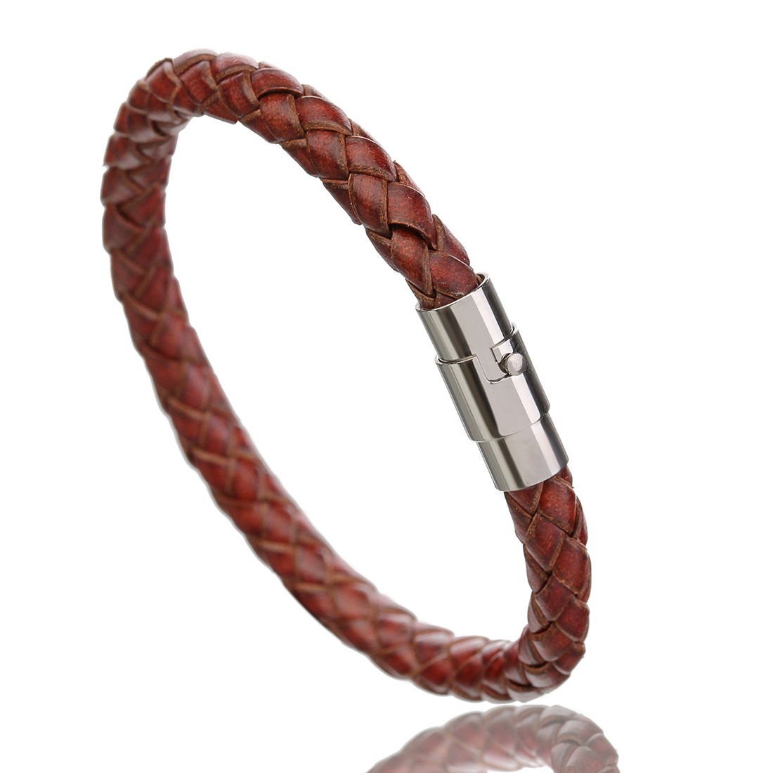 Men's Leather Braided Bracelet