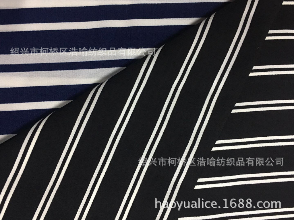 供应仿真丝复合菱形麻 涤纶印花条子女装面料