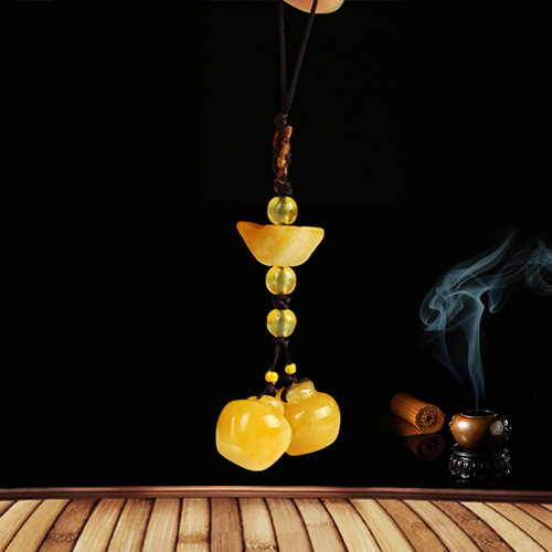 Jade Pendant, Yellow Jade Mobile Accessory, Peace Buckle Phone Accessory Charm, Jade Craftwork, Jade Hanging Ornament