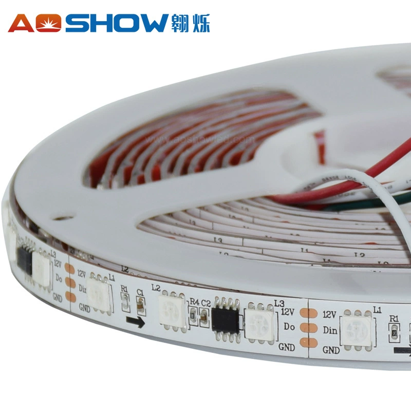 5050RGB1903LED Призрачная лампа с 12V не водонепроницаемый 60 ламп на метр программируемые рождественские огни