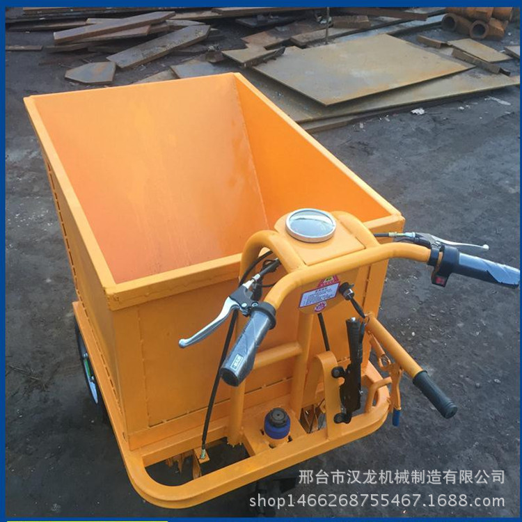 建筑工地电动手推车 电动电瓶三轮工具车 工程施工翻斗