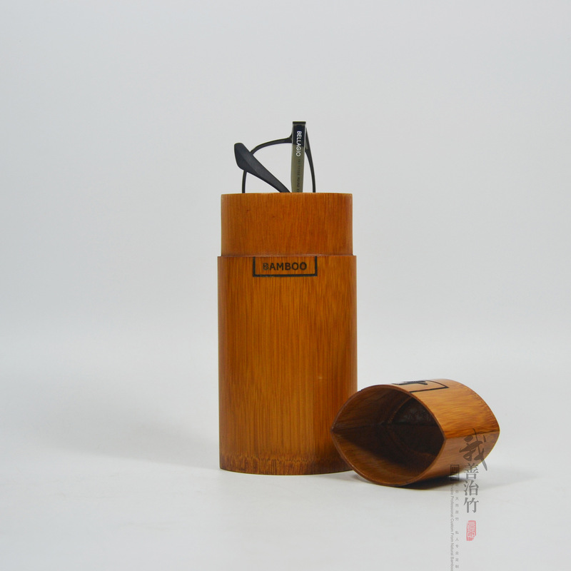 Manufacturers bamboo glasses box bamboo packaging bamboo storage tube glasses bamboo box gift box flat