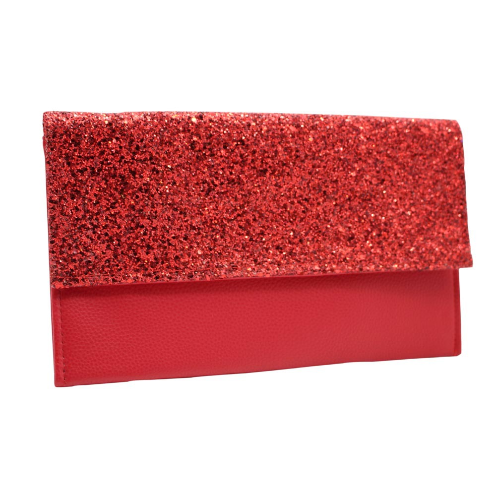 Red Black Gold Pu Leather Solid Color Square Clutch Evening Bagpicture12