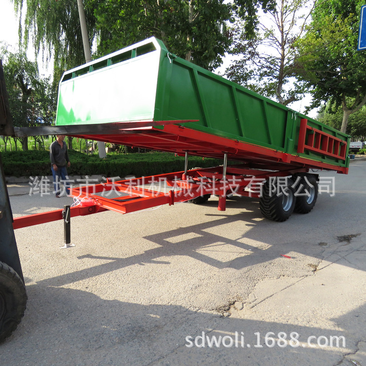 十吨平板挂车  自卸拖车 厂家批发供应 农用挂车 收割机专用拖车