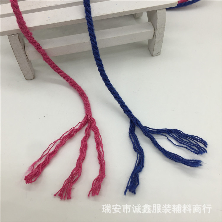 2-3MM彩色三股棉绳