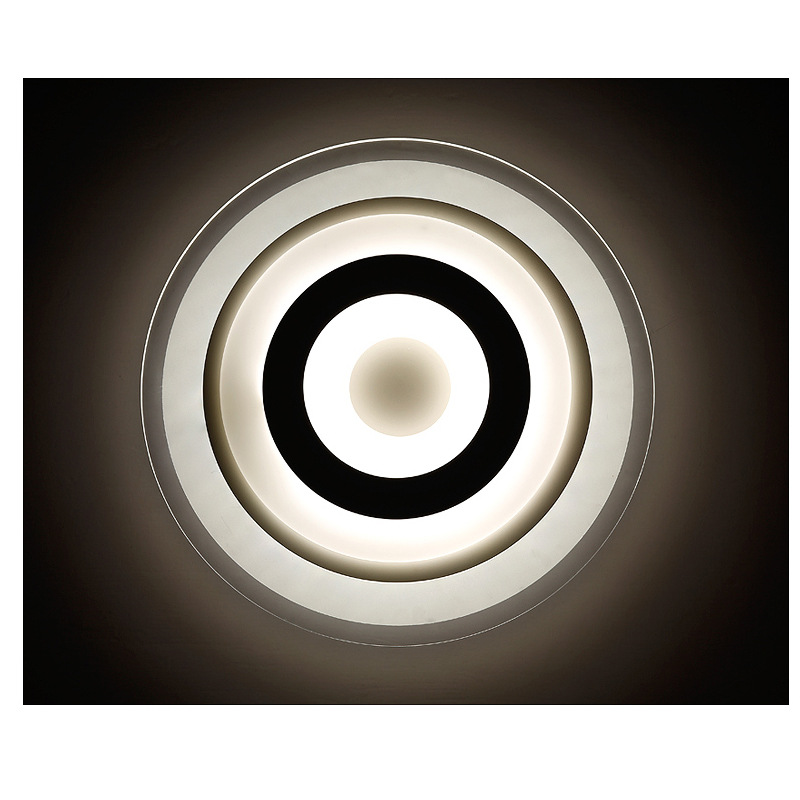 LED吸頂燈現(xiàn)代簡約客廳燈溫馨圓形超薄雙層大氣臥室燈具燈飾照明