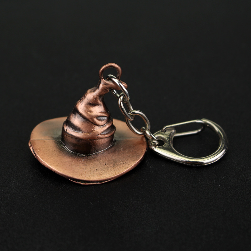 Metal Material Magic Hat Pattern Retro Magic Hat Metal Unisex Bag Pendant Keychain