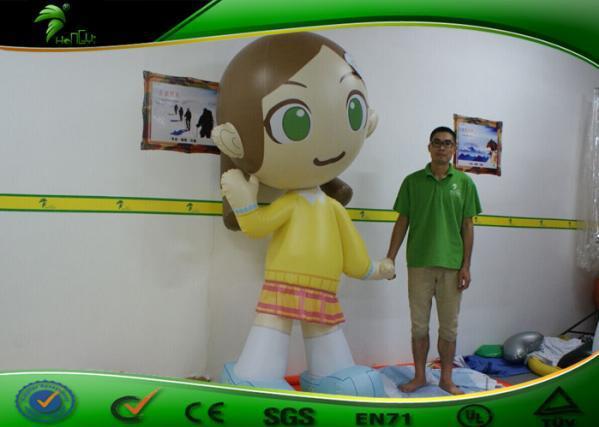 商场促销活动打招呼的可爱漂亮的妹妹气模PVC充气卡通人偶