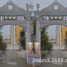 提供欧式石雕牌楼图片 西方石牌楼雕刻厂 西洋石材牌楼造价