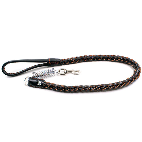 Pet eight-strand cowhide spring leash, outdoor dog leash, medium and large dog explosion-proof dog leash