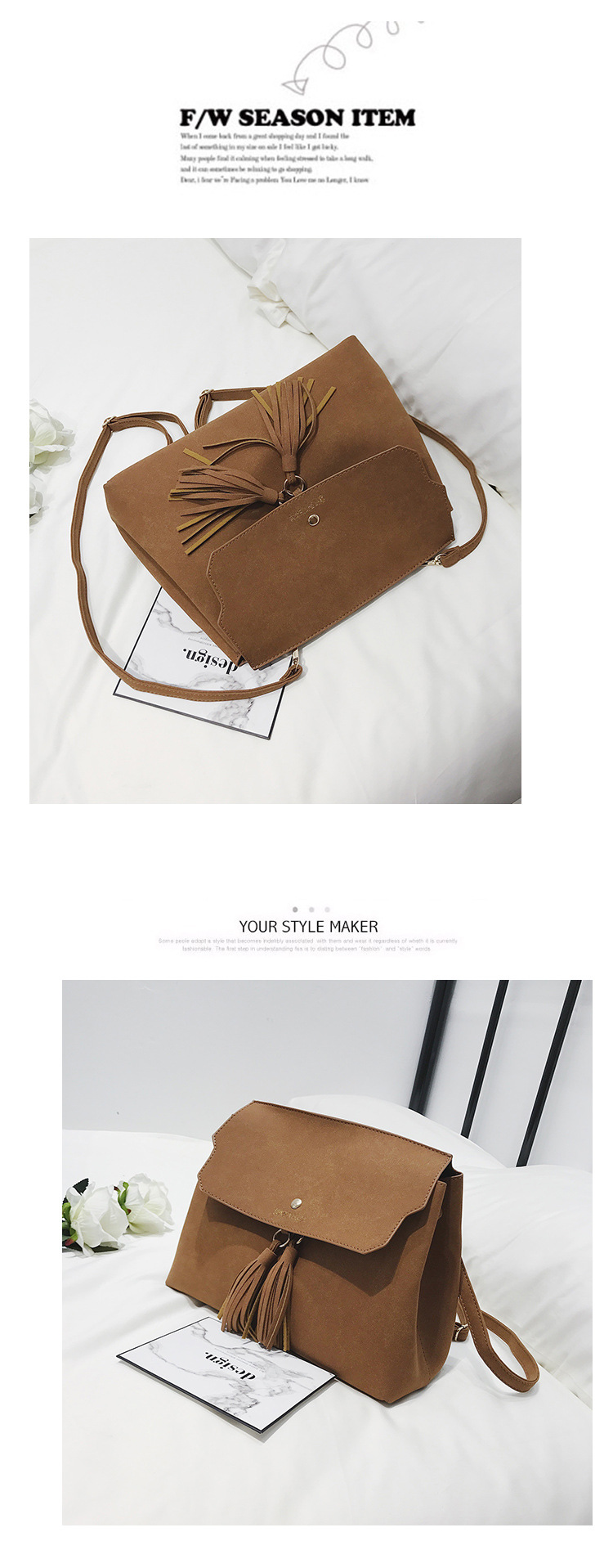 Korean version PUfashion bag (Pink)NHPB0248-Pink
