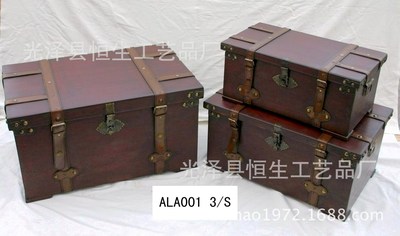 仿古大箱出口定做，木箱，套箱，复古木箱，道具箱，收纳箱包装