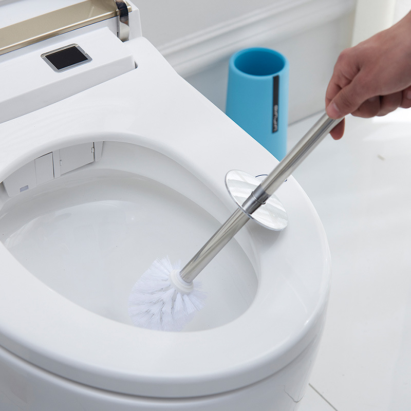 Juego de Cepillo para Inodoro con Base PP ABS y Acero Inoxidable Limpieza Sin Ángulos Muertos para Baño image 4