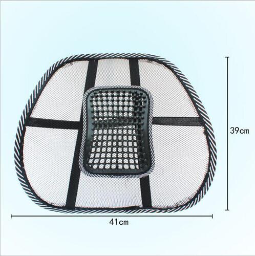 Factory Wholesale Summer Ice Silk Honeycomb Mesh Fabric Massage Small Leather Dots Car Waist Support Cushion Waist Pillow Office Home