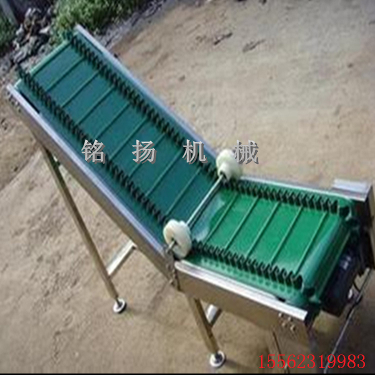 高品质人字形花纹带移动式输送带 矿用皮带滚筒式输送机