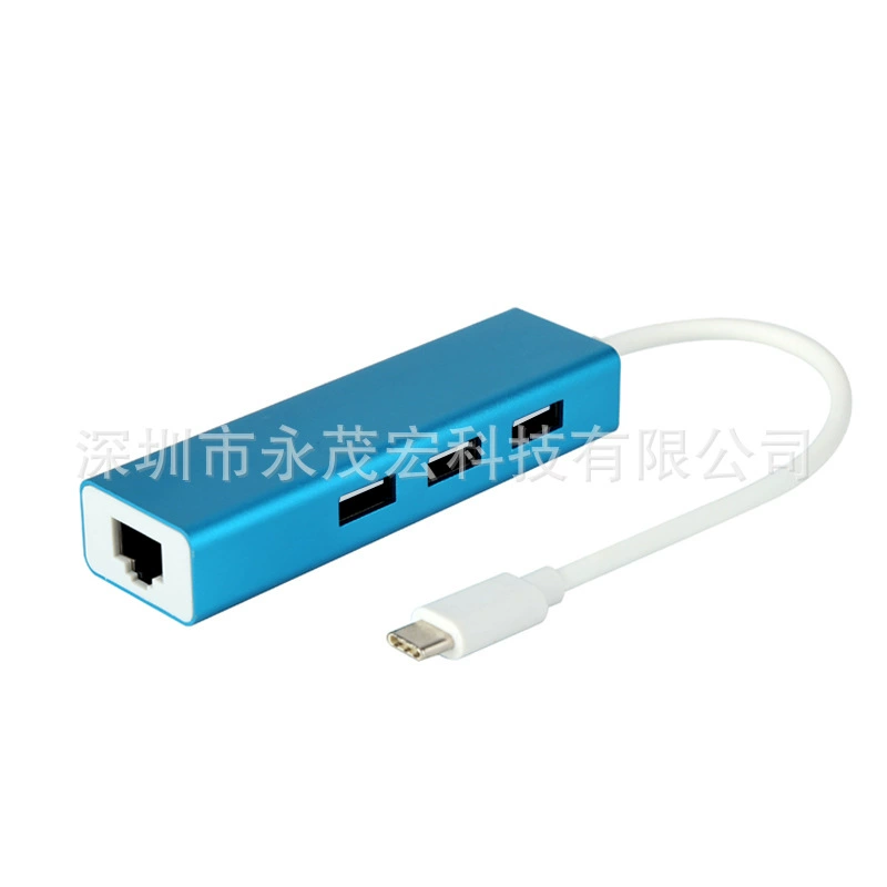 Тип-c 3.1 к проводной сетевой карте с usb2.0HUB хаб usb к rj45 прямое питание от производителя