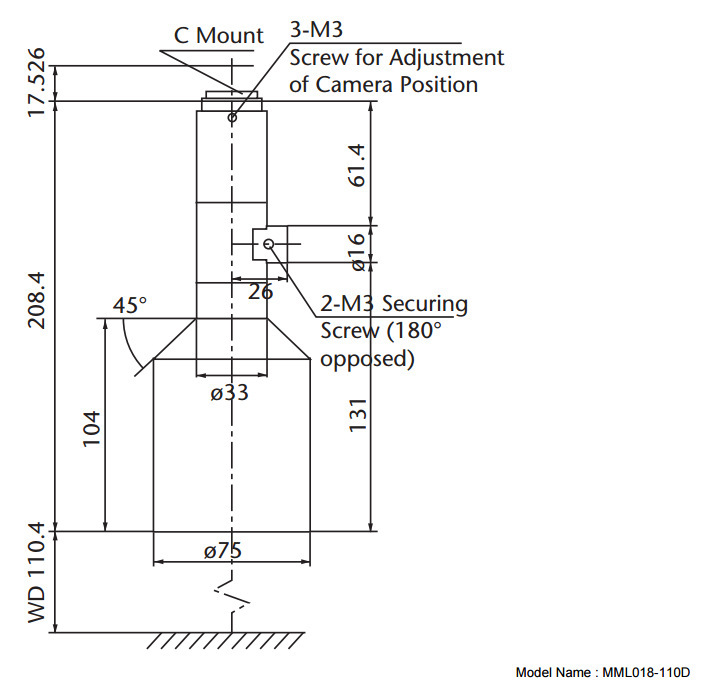 MORITEX茉丽特 MML固定倍率镜头 MML018-110D 远心镜头