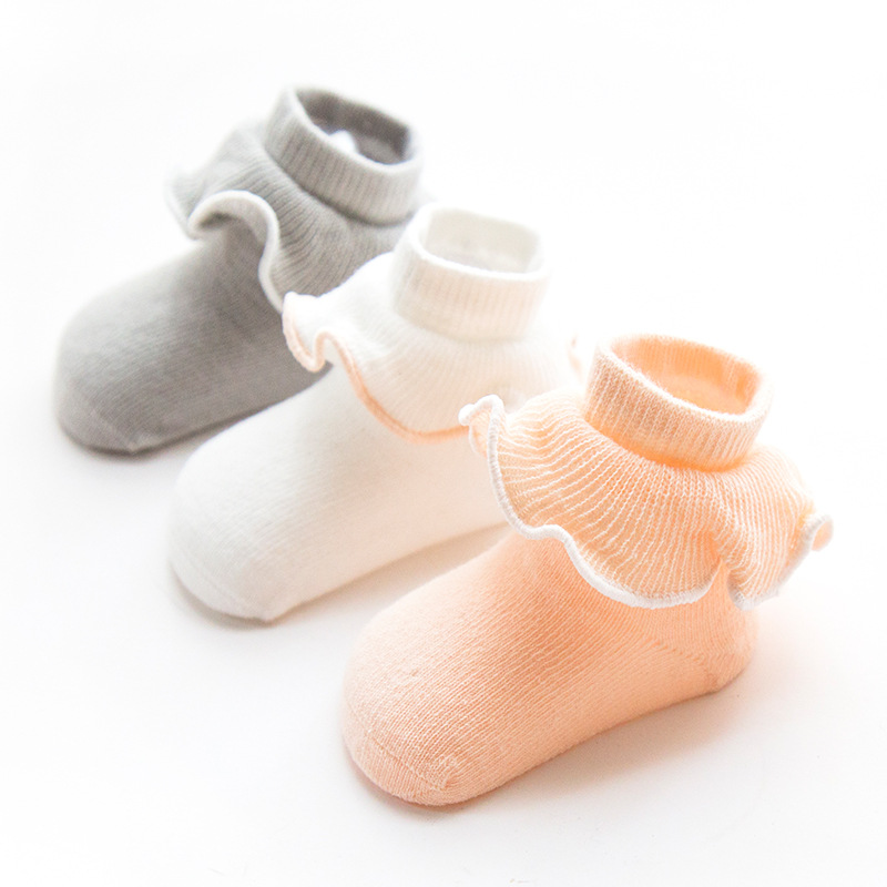 new pattern Spring and summer Fungus lace baby Socks lovely In cylinder supple girl 0-1 Year-old baby socks