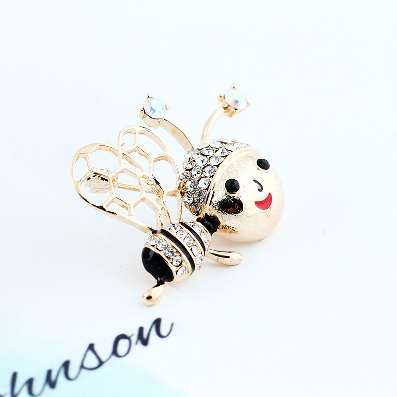 Cute Bee Alloy Inlay Rhinestones Unisex Brooches display picture 5
