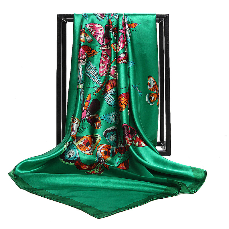 Women's Fashion Printing Satin Printing Silk Scarves display picture 1