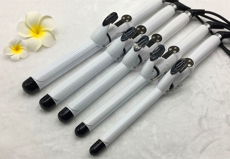 LCD38mm 컬링 아이언 전기 컬링 아이언 큰 웨이브 내부 버클 배 꽃 머리 전기 헤어 스틱은 머리카락을 해치지 않습니다.