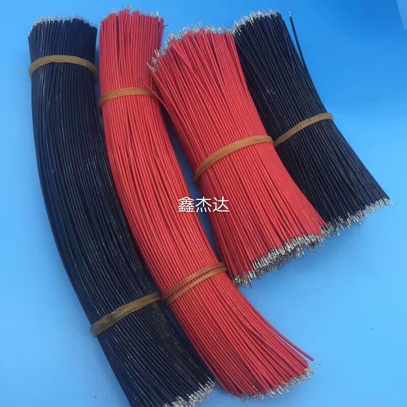 生产汽车电池线 环保电子线 铁佛龙硅胶线 1332 3239短线拨皮上锡