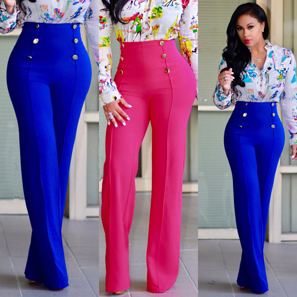 Buttons Wild Slim Straight Trousers NSJRM72188