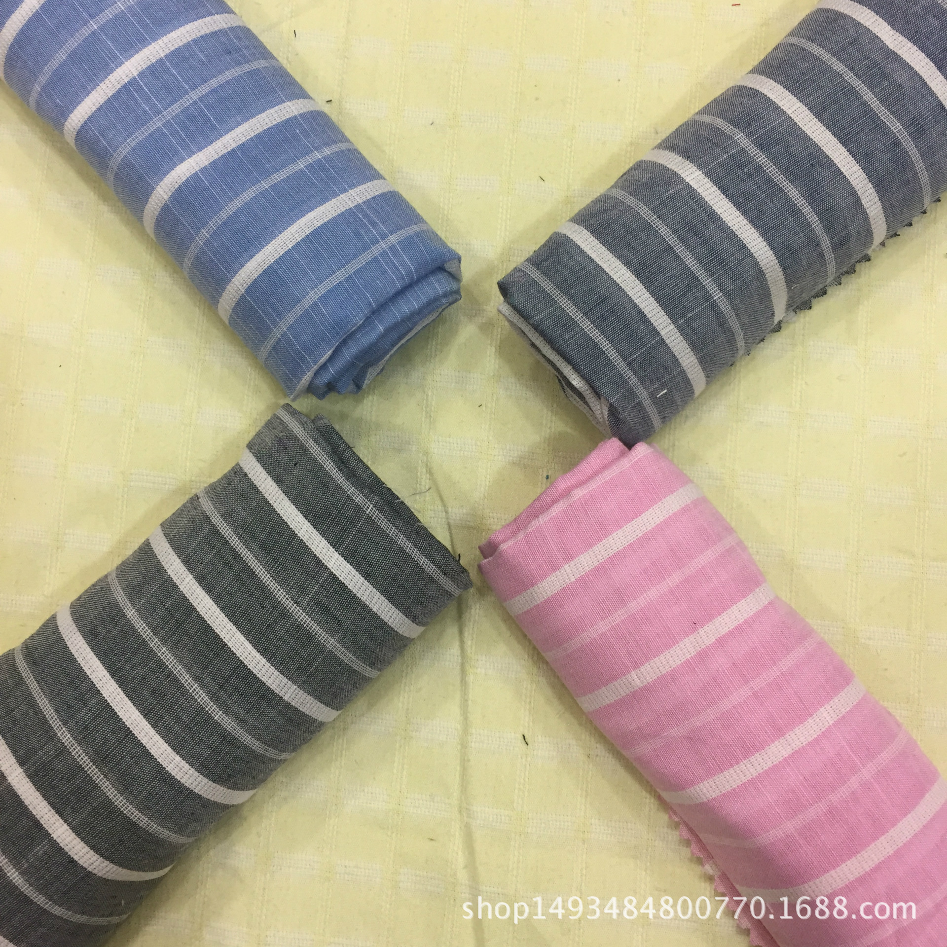 厂家直销现货供应 竹节天丝棉条子 时尚女装 男女小童婴儿服装布