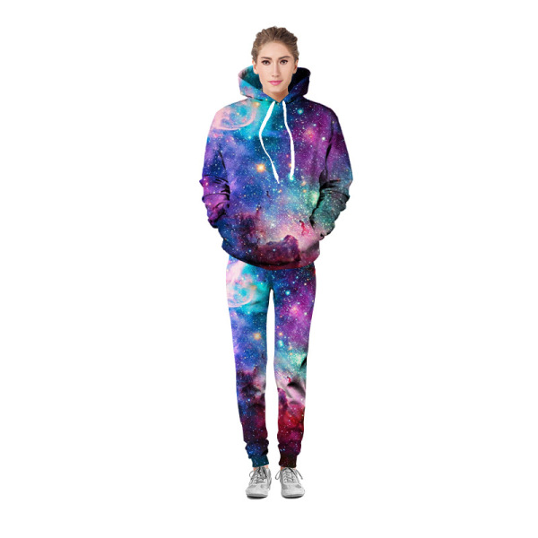 Bursting classic star sky digital printing loose sports pants hip-hop skateboard fitness pants